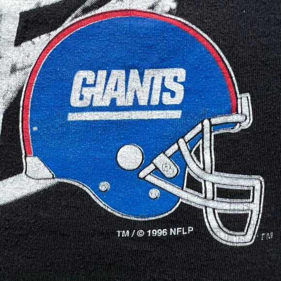 Vintage 90s New York Giants Riddell Football Big Helmet Shirt Single Stitch NFL - Picture 4 of 9